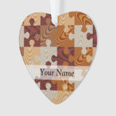 Houten puzzel ornament (voorkant)