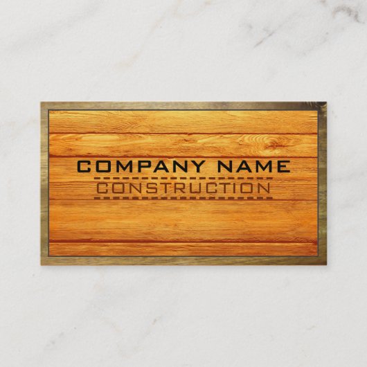 Houten randconstructie Elegante houten look #18 Visitekaartje (Voorkant)
