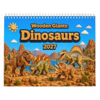 Houten Reuzen: Dinosauriërs 2027 | Kleurrijke Dino Kalender