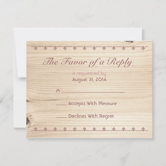 Houten RSVP (Voorkant)