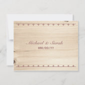 Houten RSVP Kaartje (Achterkant)