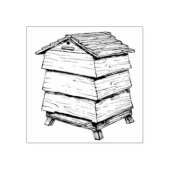 Houten Rubber Stamp - Bijenkorf Rubberstempel (Afrduk)