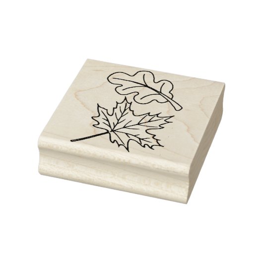 Houten rubberen stempel - eikel- en moerleder (Stempel)