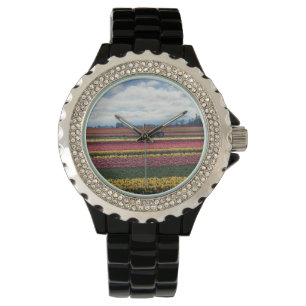 Houten Schoen Tulp Farm, Woodburn, Oregon Horloge
