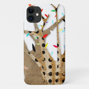 Houten Schors Stippen Bruiloft Boom iPhone 11 Hoesje