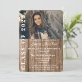 Houten schutting aangepaste foto afgestudeerd kaart (Staand voorkant)