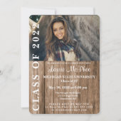 Houten schutting aangepaste foto afgestudeerd kaart (Voorkant)