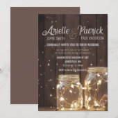 Houten schuurverlichtingsarmatuur met Mason-potten Kaart (Voorkant / Achterkant)