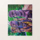 Houten sculpturen Singapore. Legpuzzel (Verticaal)