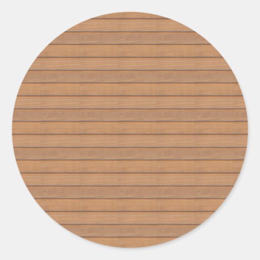 Houten sjabloon blanco elegante trendy natuur ontw ronde sticker (Voorkant)