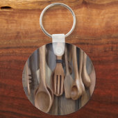 Houten Spoelen Sleutelhanger (Voorkant)