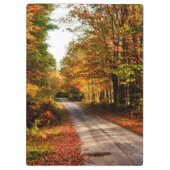 Houten spoor met herfst foliën klembord (Achterkant)