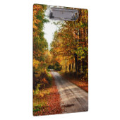 Houten spoor met herfst foliën klembord (Rechts)