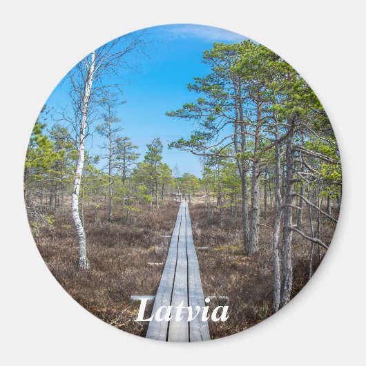 Houten spoor over moerasmagneet magneet (Voorkant)