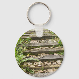 Houten stappen sleutelhanger