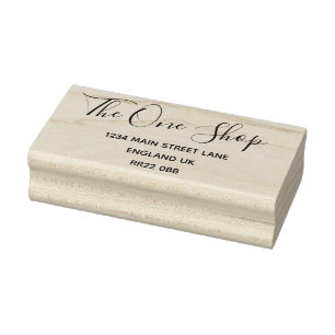 Houten stempel - bedrijfsnaam & adres