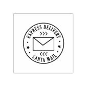 Houten stempel voor kerstman expressiebezorging (Afrduk)