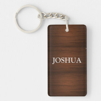 Houten Stijl Gepersonaliseerde Sleutelhanger