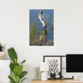 Houten Stork Poster (Thuiskantoor)