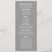 Houten Tafelbord Instelling, Restaurant Slimline Menu (Achterkant)