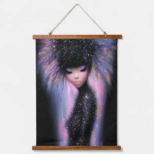Houten Tapijt Kosmische Diva Stellaire Gloed Hangend Wandkleed