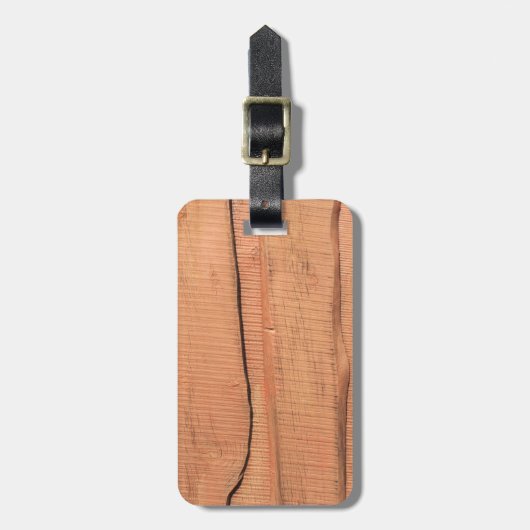 Houten textuur bagagelabel (Voorkant verticaal)