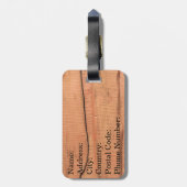 Houten textuur bagagelabel (Achterkant verticaal)