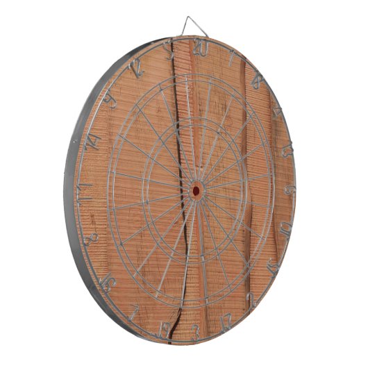 Houten textuur dartbord (Voorkant Links)