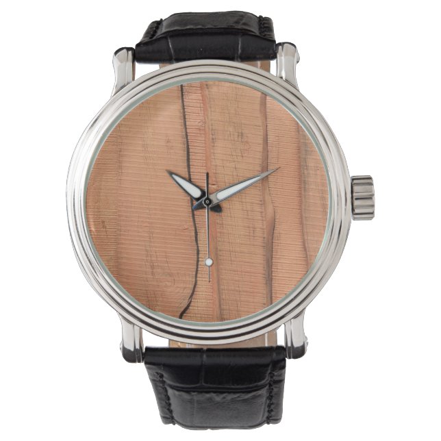 Houten textuur horloge (Voorkant)
