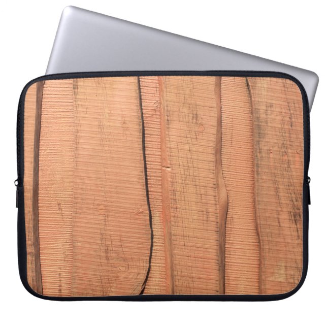 Houten textuur laptop sleeve (Voorkant)