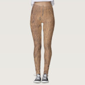 Houten textuur leggings (Voorkant)