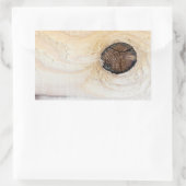 Houten textuur rechthoekige sticker (Tas)