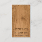 Houten textuur - Stijl B Visitekaartje (Achterkant)