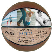 Houten Thema Vaderdag Papa's Verjaardag Basketbal (Voorkant)