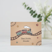 Houten Trein Briefkaart (Staand voorkant)