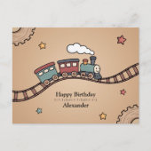 Houten Trein Briefkaart (Voorkant)