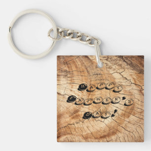 Houten vaderdag sleutelhanger