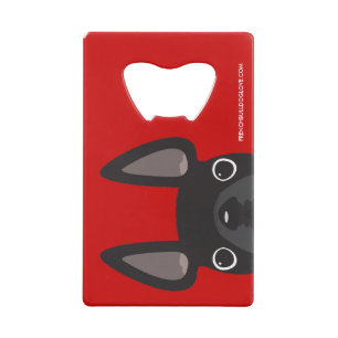 Houten van een Franse Bulldog Bottle Open Card Kredietkaart Flessenopener