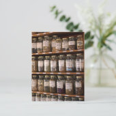 Houten van kruidpotten briefkaart (Staand voorkant)