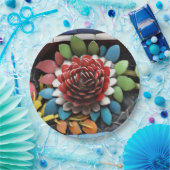 Houten ventilator papieren bordje (Feest)