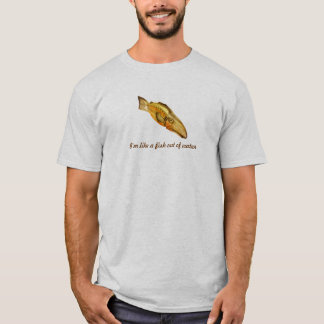 houten vis t-shirt