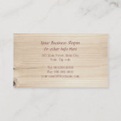 Houten Visitekaartje (Achterkant)