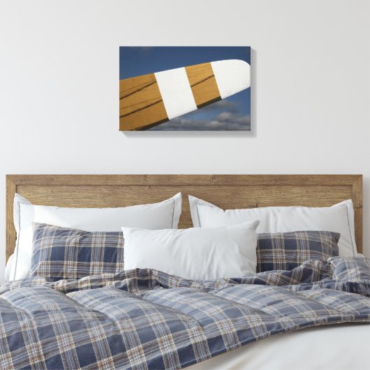 Houten vliegtuigpropeller canvas afdruk (Insitu (Slaapkamer))