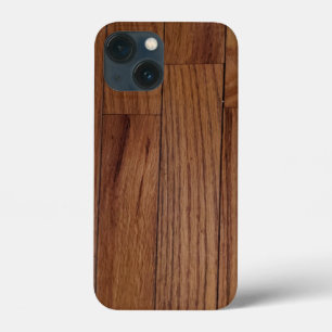 Houten vloer telefoonhoes iPhone 13 mini hoesje