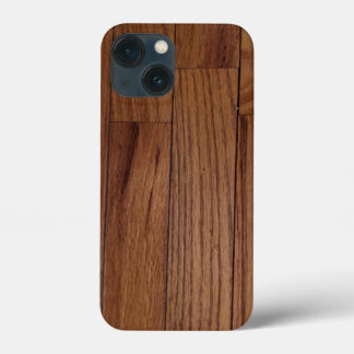 Houten vloer telefoonhoes iPhone 13 mini hoesje