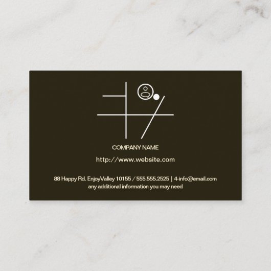 Houten vloerpatroon visitekaartje (Achterkant)