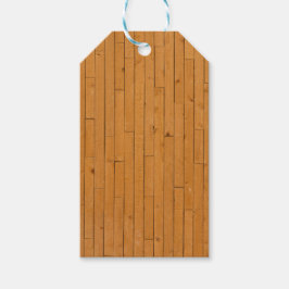 Houten vloerplaten cadeaulabel