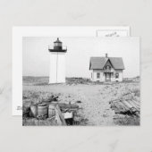 Houten vuurtoren briefkaart (Voorkant / Achterkant)