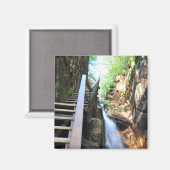 Houten Walkway Waterfall Flume Gorge NH Magnet Magneet (Voorkant / Achterkant)