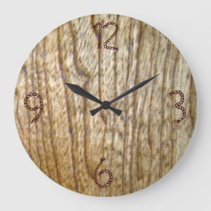 Houten Wandklok met Touw Grote Klok